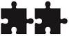 WALPLUS Krijtbord decoratiesticker puzzel 54x54 cm zwart online kopen