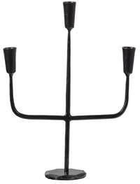 Woood Exclusive Sean Kandelaar 3 Metaal Zwart 40x29x10