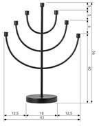 Woood Exclusive Sterre Kandelaar Metaal Zwart 56x43x18