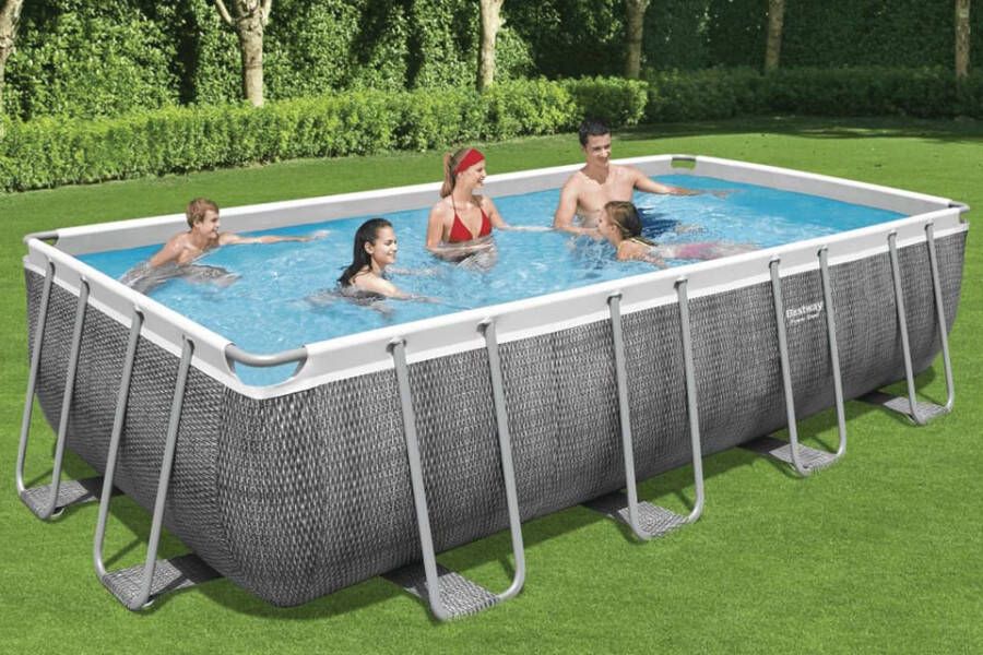 Bestway Zwembadset Power Steel rechthoekig 549x274x122 cm