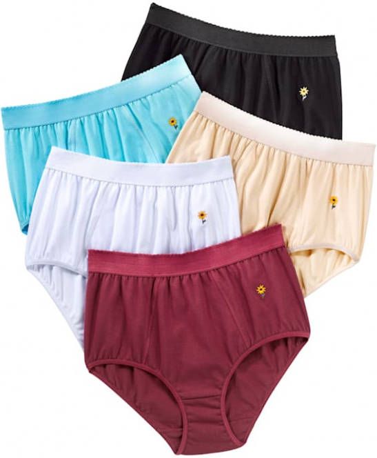 Blue Moon Tailleslips per 5 stuks met corrigerend effect Turquoise/Wit/Zwart/Bordeaux/Nude