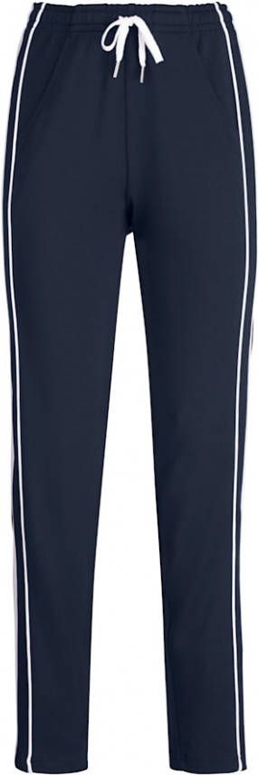 harmony Joggingbroek met contrasterende biezen Marine/Wit