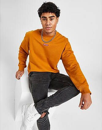 Levis LEVI'S Baby Tab Crew Sweatshirt Brown Heren