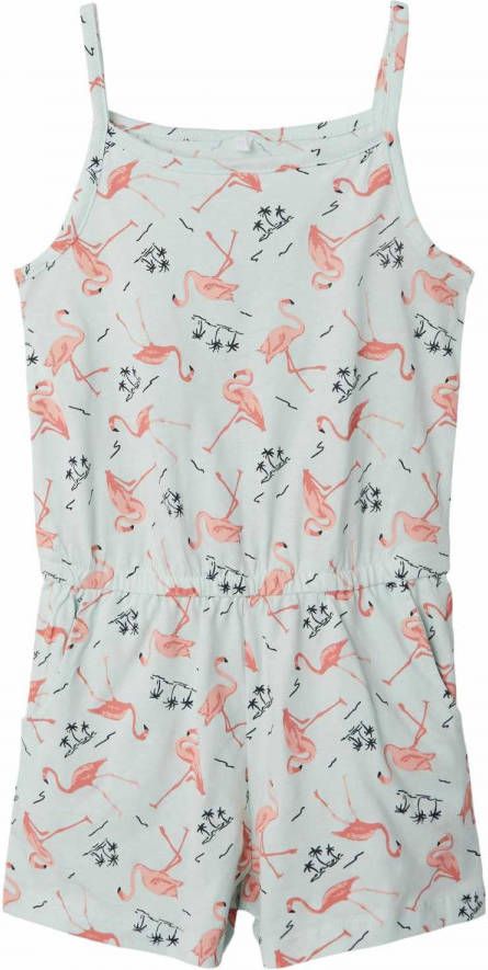 NAME IT KIDS jumpsuit NKFVIGGA met all over print groen/roze