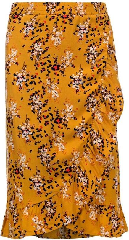 Looxs Revolution Gele overslag jurk bloemenprint voor meisjes in de kleur