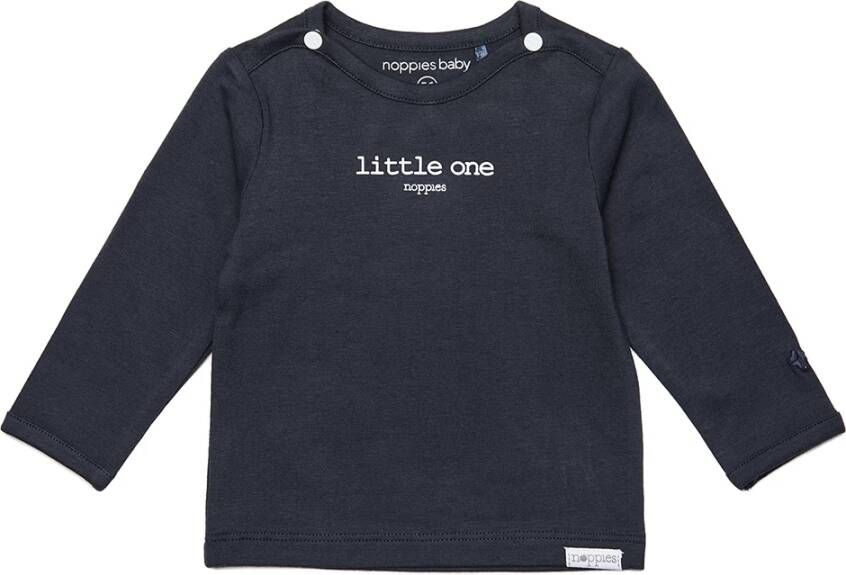 Noppies baby basic longsleeve Hester met biologisch katoen donkergrijs