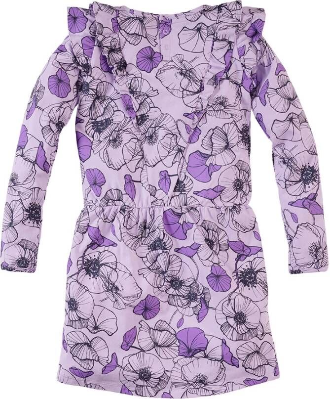 Z8 jurk Lexie met all over print en ruches lila