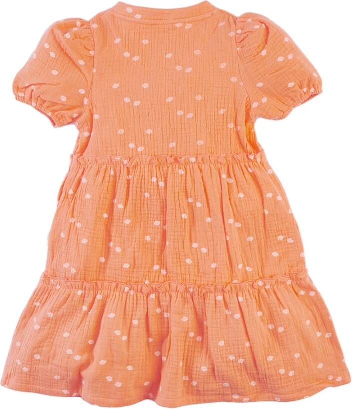 Z8 ! Meisjes Jurk -- Oranje Katoen