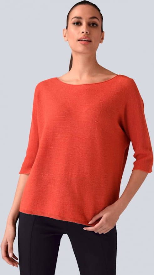 alba moda Trui met laag aangezette mouwen Rood