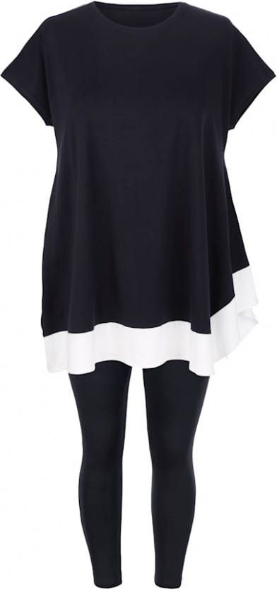 harmony Joggingpak met moderne zoom Marine/Wit