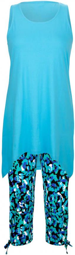 maritim Strandpak met een shirt met puntige zoom Blauw/Groen