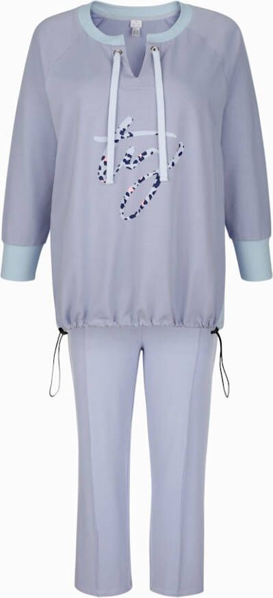 TruYou Joggingpak met print voor Lavendel/Lichtblauw