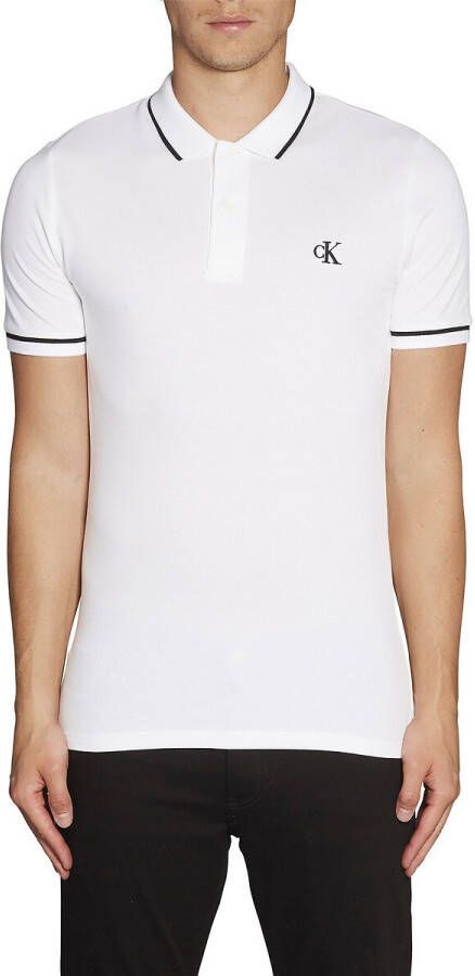 Calvin Klein Slim fit polo van piqué, katoen met logoborduring