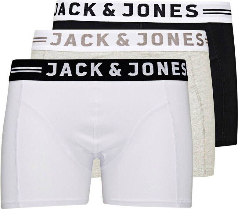 jack & jones Boxershorts Basic 3 Pack , Grijs, Heren