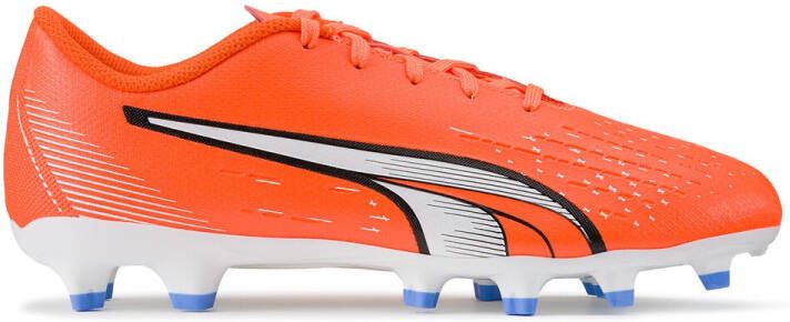 PUMA Ultra Play Gras/Kunstgras Voetbalschoenen(MG)Kids Oranje Wit Blauw
