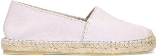 Manfield Lila leren espadrilles