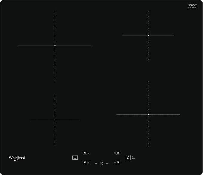 Whirlpool WS Q2160 NE Inductie inbouwkookplaat Zwart