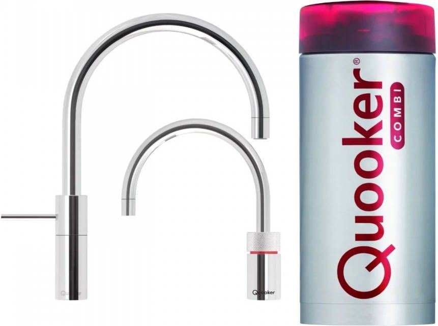 Quooker COMBI+ Twintap Nordic Round Chroom Kokendwaterkraan