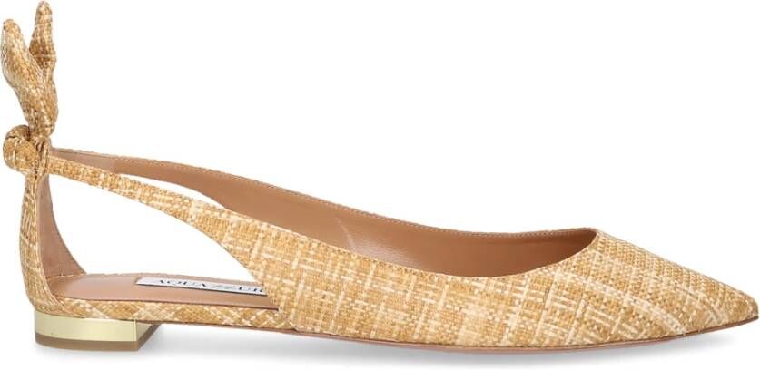 Aquazzura Ballerinas stropdas , Beige, Dames