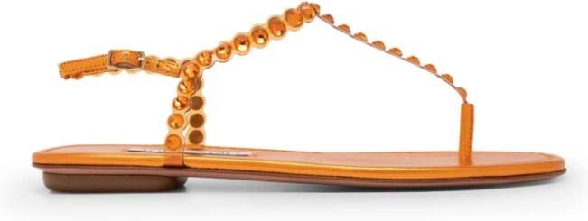 Aquazzura Platte sandalen , Oranje, Dames