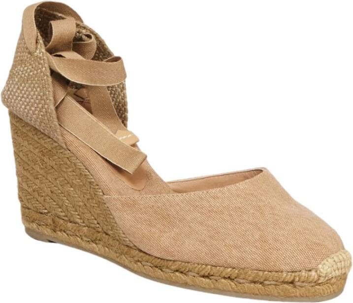 Castañer Carina Colourblock Espadrilles , Beige, Dames