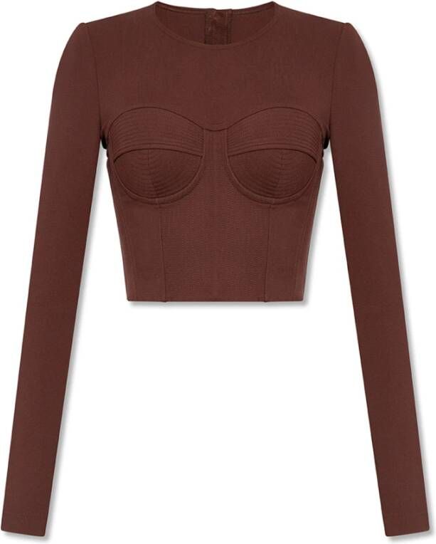 Dolce & Gabbana Crop Tops Bruin Dames