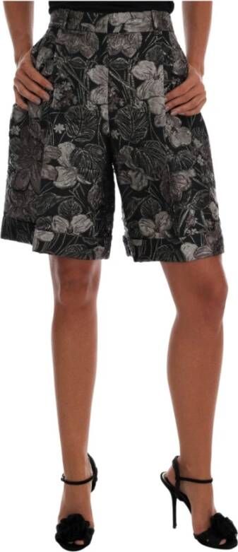 Dolce & Gabbana Bloemen Brocade hoge taille shorts