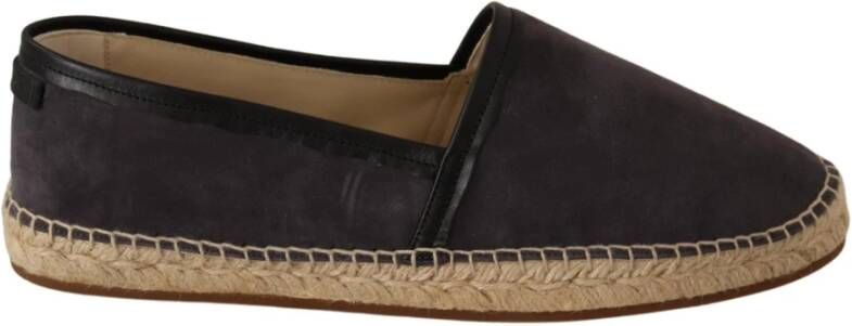Gray Suede Flat Slip On Espadrilles Shoes Dolce & Gabbana Pre owned, Grijs, Dames