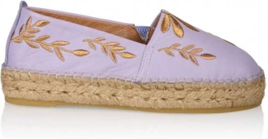 Dwrs Ibiza canvas Loafers | Lila/Orange , Paars, Dames