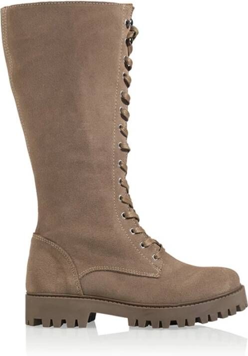 Dwrs Liverpool Bikerboots , Beige, Dames