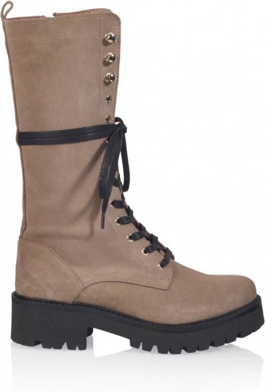 Dwrs Leuven Bikerboots , Beige, Dames