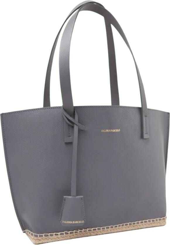 Paloma Barceló Bianca | Espadrille Small Bag Napa Grey , Grijs, Dames
