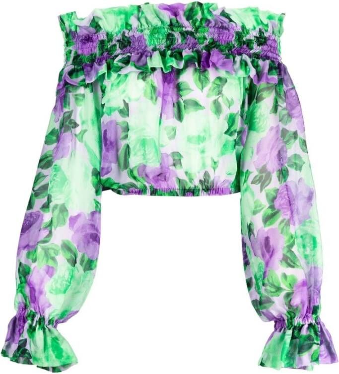 P.a.r.o.s.h. Long Sleeve Tops , Paars, Dames