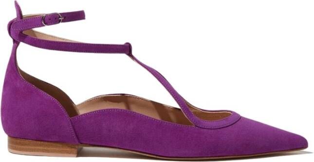 Scarosso Gae suede ballerinas , Paars, Dames