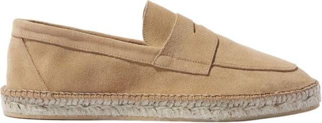 Scarosso Diego Suede Espadrilles , Beige, Heren