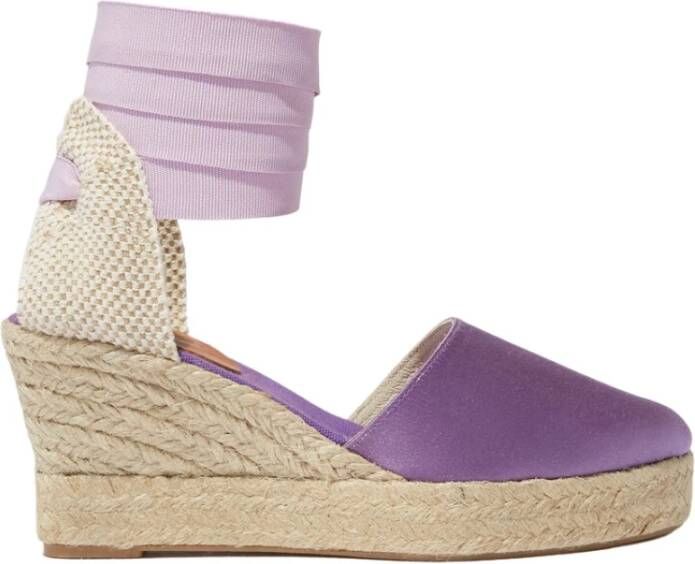 Scarosso Paloma Silk Espadrilles , Paars, Dames