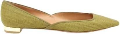 Voldoende lederen flats Aquazzura Pre owned, Groen, Dames