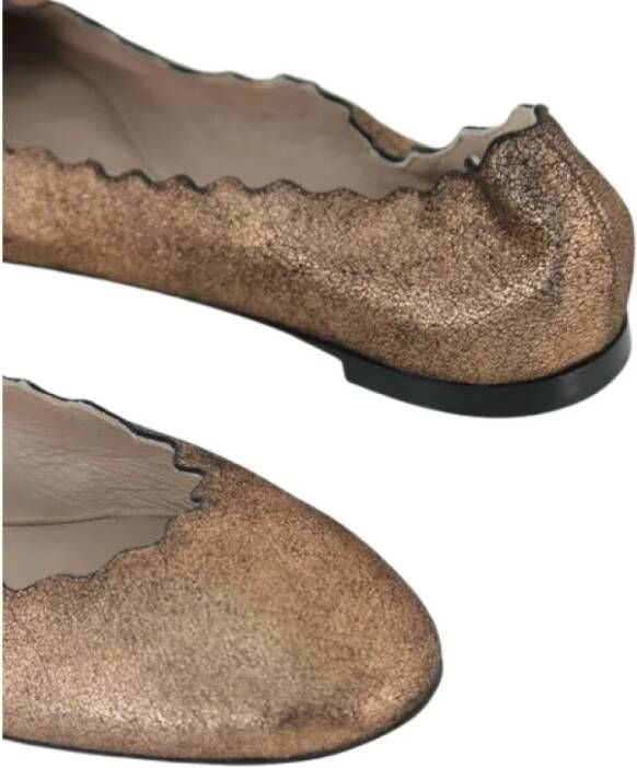 Lederen flats Chloé Pre owned, Bruin, Dames