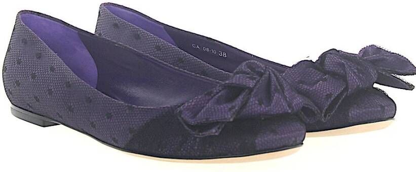 Dior Ballerinas klassieke gladde lederen kanten lus , Paars, Dames