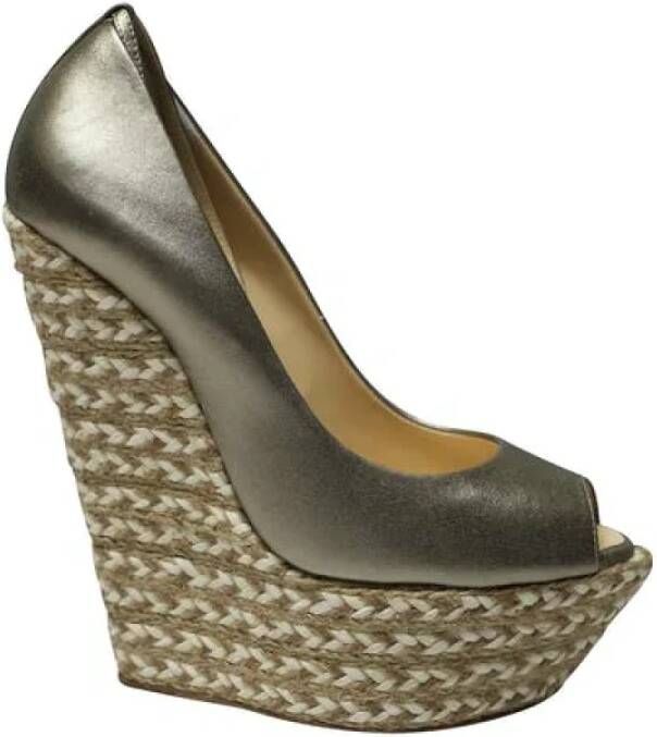 Pre owned Leather heels Giuseppe Zanotti Pre owned, Geel, Dames