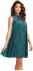 Sman Dress. Plisset Diva Lurex Green online kopen