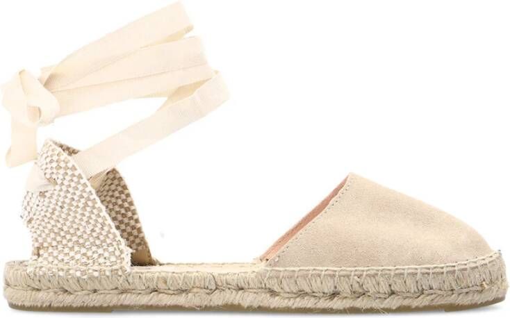 Manebí Espadrilles met banden , Beige, Dames