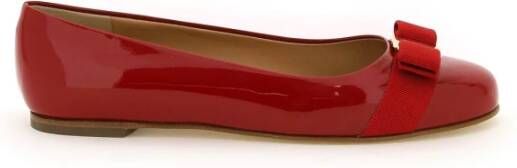 Salvatore Ferragamo patent varina ballerinas , Rood, Dames