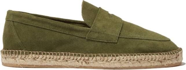 Scarosso Diego Suede Espadrilles , Groen, Heren
