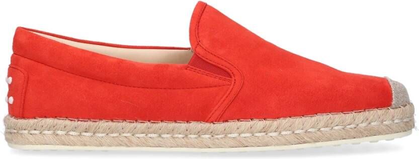TOD'S Instappers & Slip ons Rood Dames
