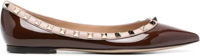 Valentino Garavani Women Shoes Ballerinas Brown Ss23 , Bruin, Dames