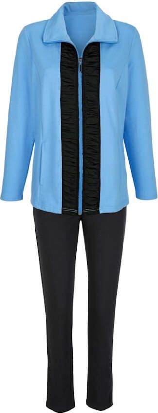 harmony Joggingpak met in de naad ingewerkte steekzakken Zwart/Blauw