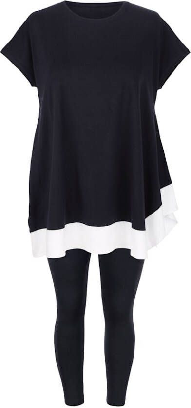 harmony Joggingpak met moderne zoom Marine/Wit