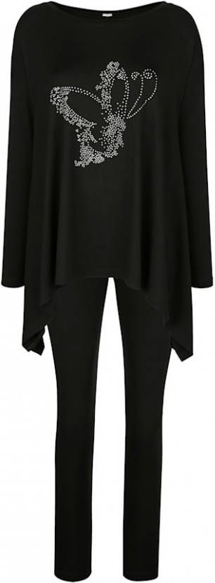 harmony Joggingpak met strasmotief Zwart