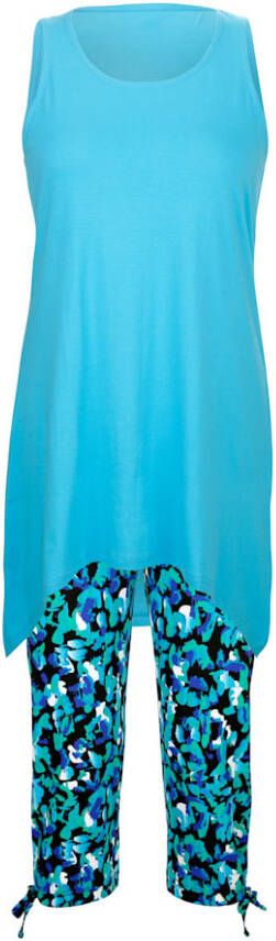 maritim Strandpak met een shirt met puntige zoom Blauw/Groen